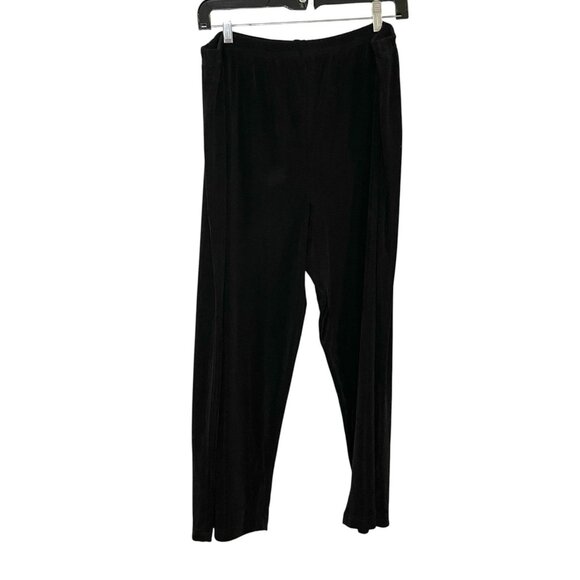 Ronni Nicole Pants Woman 18 Black Slinky Knit Pull On Straight Leg Travel USA - Picture 1 of 5